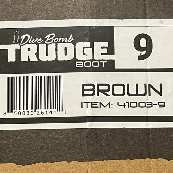 Dive Bomb NEW Size 9 Brown Trudge Rugged and Weatherproof Waterproof Boots NIB - Picture 5 of 12